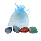 Kit de Pedras para Estudos - Sodalita, Jade, Quartzo Azul e Jaspe Vermelho