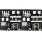 Kit de Pegboard de parede RIVTUN 50,4 x 25,2 cm - Preto