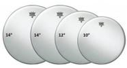 Kit de Peles Remo Ambassador Coated Tons 10,12,14 e 14 Caixa Porosa (10459) Made in USA