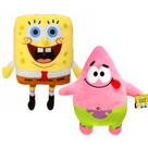 Kit de Pelúcia do Bob Esponja Calça Quadrada e Patrick 24cm Multikids
