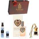 Kit de Perfume D&G Devotion Eau De Parfum 100ml com Atomizador e Aromatizador para Carro