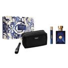 Kit de Perfume Masculino Dylan Blue 100ml, Miniatura 10ml e Nescessaire Versace 7812