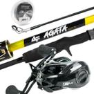 Kit De Pesca Carretilha + Vara 1,83 Mts 25 Lbs LT SPORTS