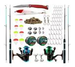 Kit de Pesca Completo 2 Varas 1,50m + 2 Molinetes + Acessórios