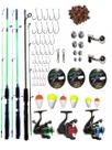 Kit de Pesca Completo 3 Varas 1,30m 10kg, 3 Molinetes