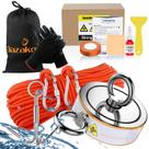 Kit de pesca magnética Dazakoot 1180 kg de dupla face com estojo de corda de 30 m Kit de pesca magnética Dazakoot 1180 kg de dupla face com estojo de corda de 30 m