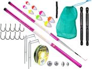 Kit de Pescaria C/ 2 Vara Telescópicas 22% Carbono (2,10m) + Acessórios (Ref. 153)