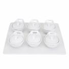 Kit de Petisqueira Prancha com Mini Caçarolas 7 Peças Porcelana Kit de Petisqueira Prancha com Mini Caçarolas 7 Peças Porcelana