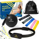 Kit de Pilates ProBody Pilates com aro de 14" e bola de 23 cm, faixas Kit de Pilates ProBody Pilates com aro de 14" e bola de 23 cm, faixas