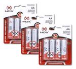 Kit de Pilhas AA Recarregáveis 2A 12 Unidades Mox Dotcell Recarregável Kit de Pilhas AA Recarregáveis 2A 12 Unidades Mox Dotcell Recarregável