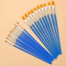 Kit de Pincéis 24 Peças para Artistas Iniciantes e Estudantes Pontas Chatas e Finas Ideal para Pintura em Tela Tecido e Artesanato Escolar
