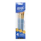Kit de Pincéis Chanfrados Cerda de Nylon Bee Unique Com 4 Tamanhos - Easy Collection - YJ-190013