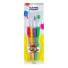 Kit de Pinceis Com 4 Pinceis BRW Com Grip - Kit De Pincel Escolar Com Toque Macio