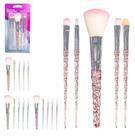 Kit de Pincéis de Maquiagem Glitter - 5 Peças