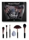 Kit de Pincéis Macrilan Velvet Preto ED010A