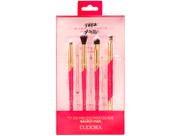 Kit de Pincéis para Maquiagem Eudora Niina Secrets Secret Pink 4 Peças