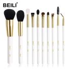 Kit De Pincéis Profissionais De Maquiagem BEILI Cabelo Natural Base Sobrancelha Sombra