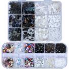 Kit de pingentes para unhas Kikonoke 1400 peças 3D de flor de rosa borboleta