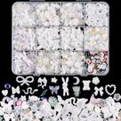 Kit de pingentes para unhas Kikonoke 850 peças 3D de flor de rosa borboleta