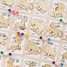 Kit de Pintura Artesanal GEECOZYLIFE Safari Wood - Cartões para o Dia dos Namorados