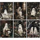 Kit de pintura de arte com diamantes GOUOYANA Halloween Ghost Adults