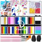 Kit de pintura facial Drawdart Professional com paleta Rainbow
