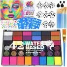 Kit de pintura facial Jobsonslates 42 cores ativado por água Kit de pintura facial Jobsonslates 42 cores ativado por água