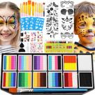 Kit de pintura facial Jollidecor Professional com bolo dividido de 12 x 10 mL