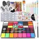Kit de pintura facial Pintada 42 cores para crianças com preto e branco