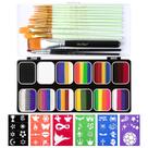 Kit de pintura facial SPRINGSKY 39 cores com estênceis e pincéis Kit de pintura facial SPRINGSKY 39 cores com estênceis e pincéis