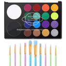 Kit de pintura facial UCANBE 18 cores com 10 pincéis à base de água