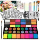 Kit de Pintura Facial XiQiDianr com 42 Cores, Tinta Não Tóxica
