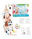 Kit de pintura Pets cavalete telas e paleta madeira NIG