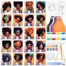 Kit de Pintura Sherr com 140 Peças e 20 Telas Pré-Desenhadas 20 x 25 cm