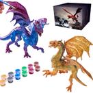 Kit de pintura SOLDAY Dragon Toys para crianças de 3 a 12 anos com 2 dragões