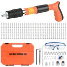 Kit de pistola de pregos de concreto EXCECAR de 5 velocidades ajustável com 110 pregos