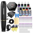 Kit de Pistola de Tatuagem Wormhole WTK070 com Caneta e Suprimentos