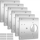 Kit de placa de reparo de dobradiças de gabinete BSBMIEQM em aço inoxidável 9x9cm