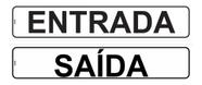 Kit de Placas de Sinalização Entrada e Saída para Porta Autoadesiva 5x25cm Kit de Placas de Sinalização Entrada e Saída para Porta Autoadesiva 5x25cm