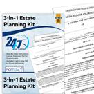 Kit de planejamento imobiliário PlanNow 2025 Last Will, POA, Living Will