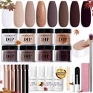 Kit de pó para imersão para unhas AZUREBEAUTY, 30 unidades, iniciante com 8 cores