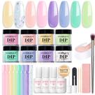 Kit de pó para imersão para unhas AZUREBEAUTY, 30 unidades, iniciante com 8 cores