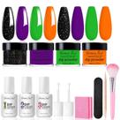 Kit de pó para imersão para unhas Honey Joy 7 unidades, 10 g, 4 cores, Halloween