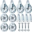 Kit de polias para portas de garagem Shimeyao, 8 peças de aço de 7,5 cm