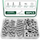Kit de porcas T e parafusos 80 peças para perfil de alumínio 4040 4080 Kit de porcas T e parafusos 80 peças para perfil de alumínio 4040 4080