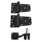 Kit de portão National Hardware N343-475 preto com fechamento automático