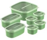 Kit de Potes Hermeticos Antibacteriano Tramontina 7PC Ellegance Green