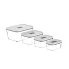 Kit de Potes Herméticos de Vidro 4 peças OU linha Fresh Lock