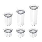 Kit de potes herméticos modular Ou 6 peças Linha Block