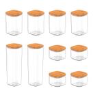 Kit de potes herméticos Ou 10 peças Linha Keep Kit de potes herméticos Ou 10 peças Linha Keep
